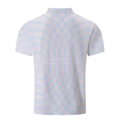 Herren Poloshirt Modern Grafikdesign Funktionsschnitt