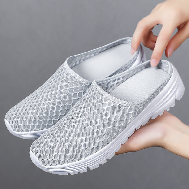 Damen Clogs Bequem Atmungsaktiv Netz Design Sommer