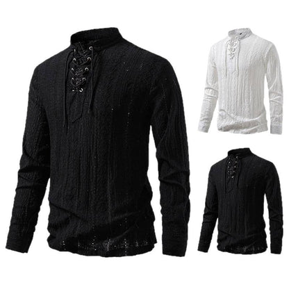 Herren Langarmshirt mit Schnürdetail Modern Berlin