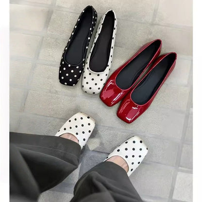 Damen Ballerinas Klassisch Punkte Design Elegante Schuhe - BerlinGlamour