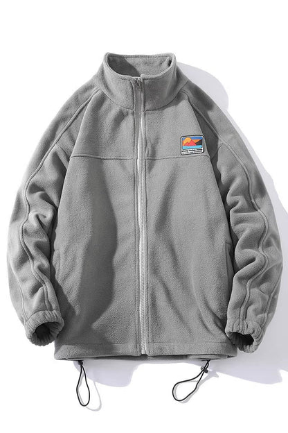 Herren Fleecejacke Warm Mit Taschen Hochkragen