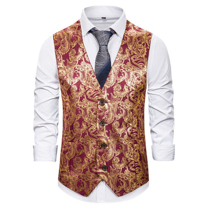 Herren Weste Elegant Brokat Luxus Design