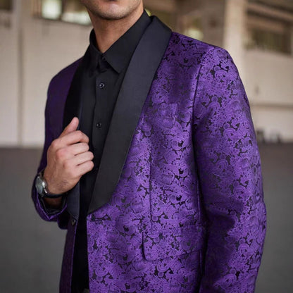 Herren Blazer Pailletten Elegant Schimmernd Modern