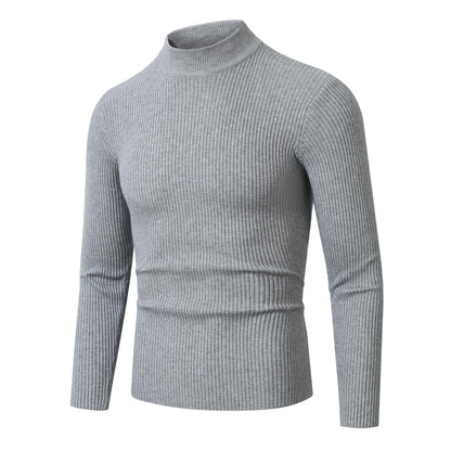 Herren Rollkragenpullover Gerippt Modern Elegant