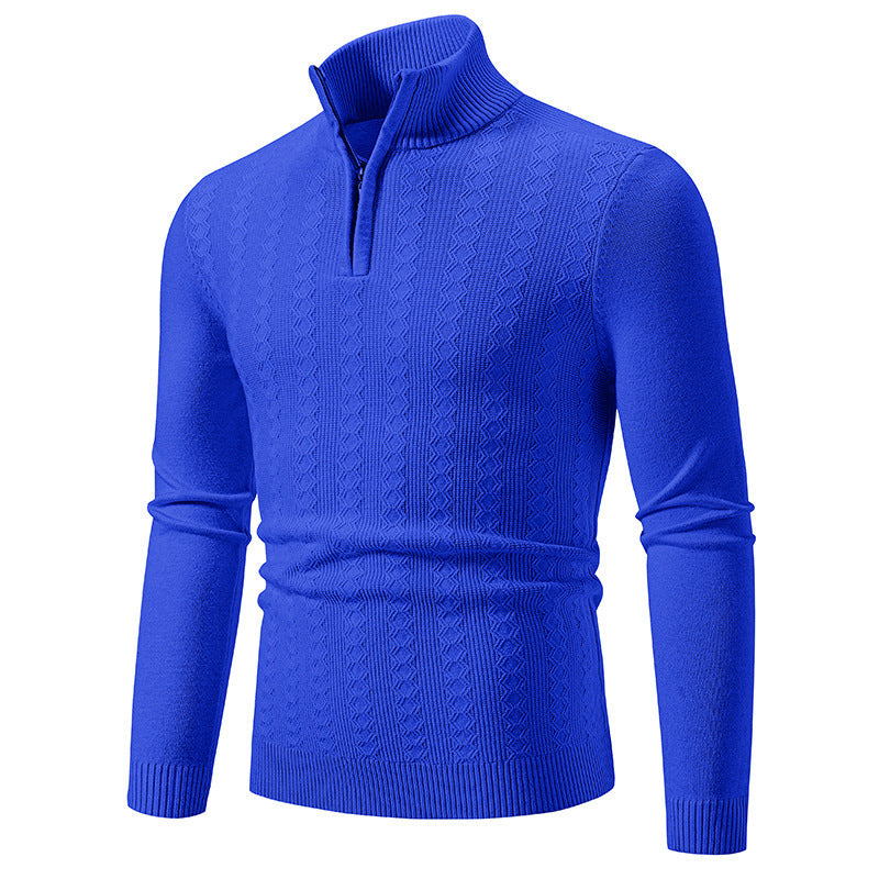 Herren Rollkragenpullover Modern mit Struktur-Muster Elegante Optik