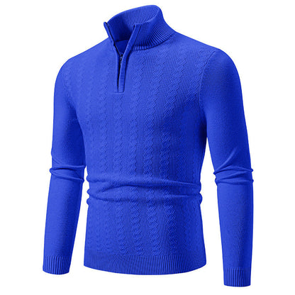 Herren Rollkragenpullover Modern mit Struktur-Muster Elegante Optik