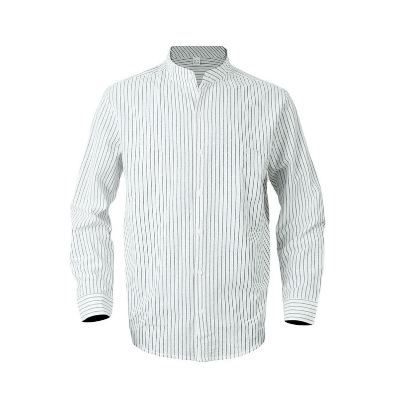 Herren Langarmhemd Elegantes Streifenmuster Modern