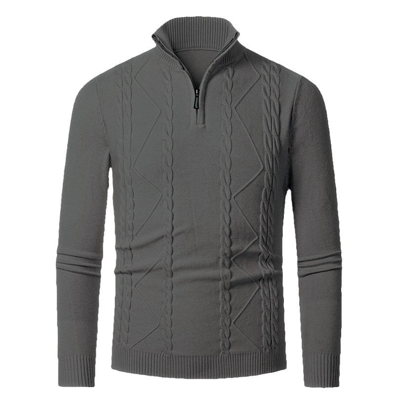 Herren Strickpullover Modern mit Reißverschluss