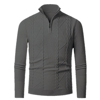 Herren Strickpullover Modern mit Reißverschluss