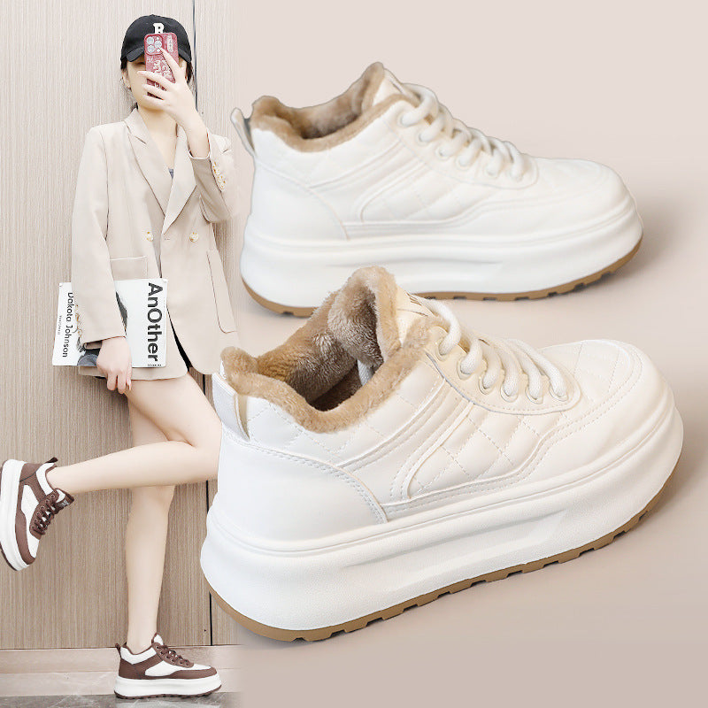 Damen Sneaker Sportlich High-Top Weichfutter Rutschfest - BerlinGlamour