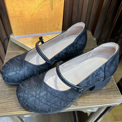 Damen Ballerinas Blumenmuster Komfort Schuhe
