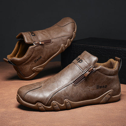 Damen Sneaker Sportlich Mit Zippverschluss Rutschfeste Sohle