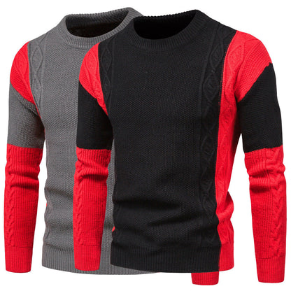 Herren Strickpullover Modern Zopfmuster Farbenfroh - BerlinGlamour
