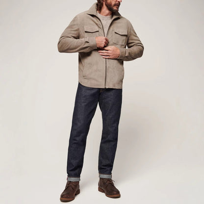 Herren Lederjacke Wildleder Schnitt Berlin Elegant