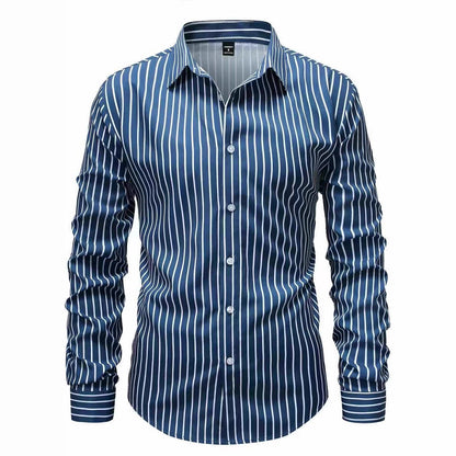 Herren Hemd Slim Fit Streifenmuster Modern