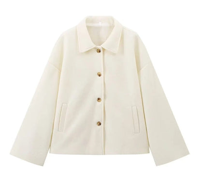 Damen Oversized Fleecejacke Lässig Warm Berlin Style