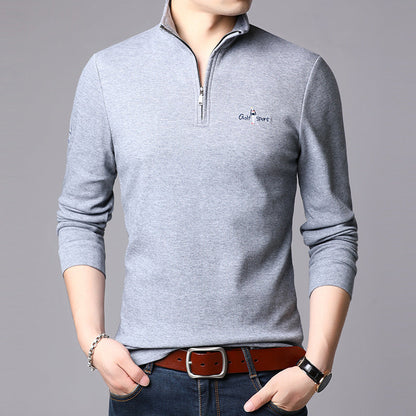 Herren Pullover Stehkragen Modern Reißverschluss Fein