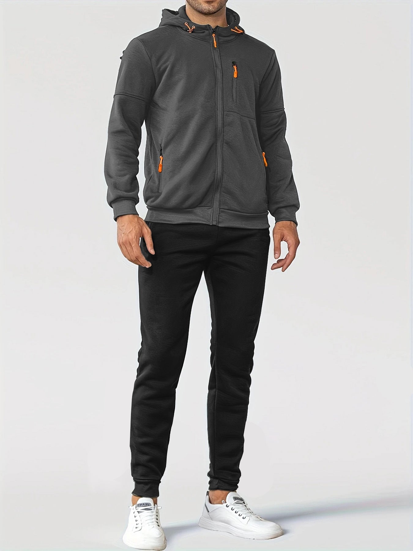 Herren Trainingsjacke atmungsaktiv mit Taschen Sportlich