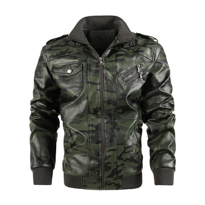 Herren Camouflage Jacke mit Reißverschlusstaschen Outdoor