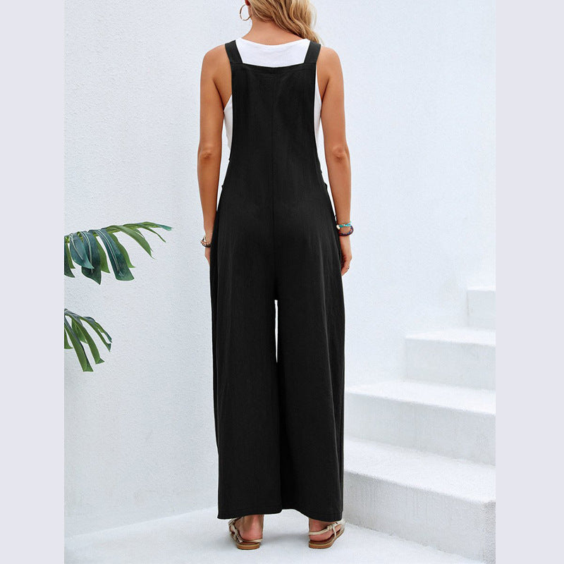 Damen Latzhose Weite Bequem Verstellbar Elegant