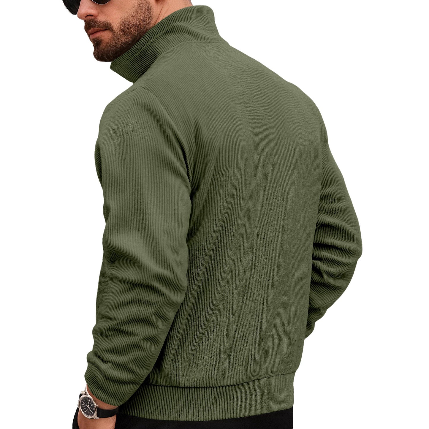 Herren Steppjacke Lässig mit Kapuze Modern