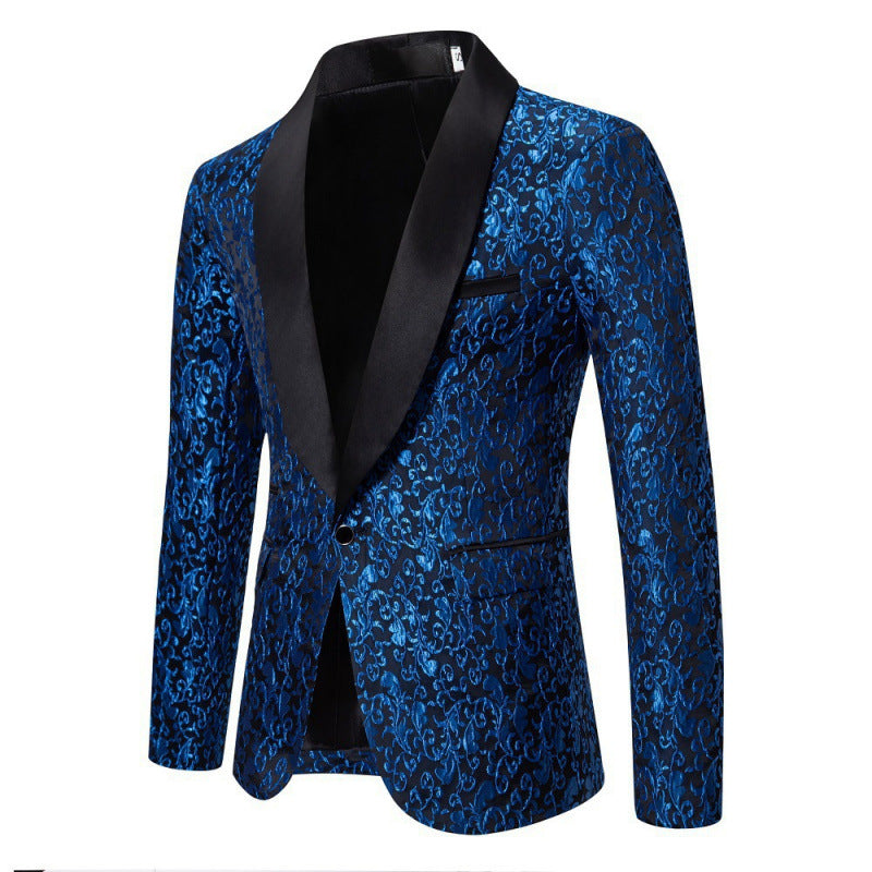 Herren Blazer Smoking Luxus mit Floralem Muster Elegant