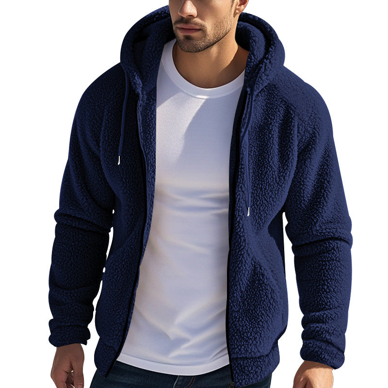 Herren Outdoorjacke Fleece Warm mit Reißverschluss