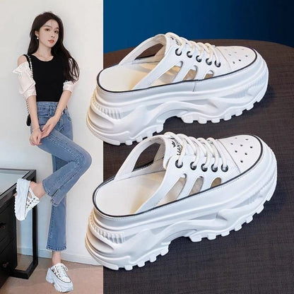 Damen Plateau Sneaker Mesh Bequem Dämpfung - BerlinGlamour