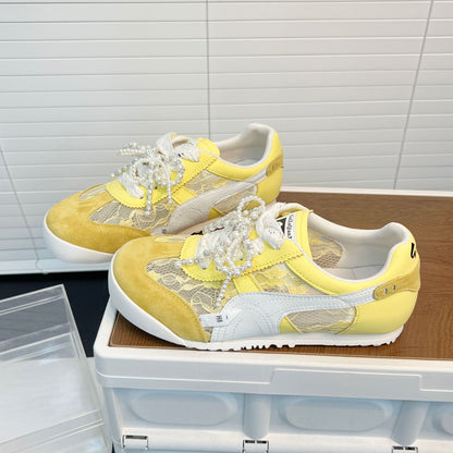 Damen Sneaker Elegante Perlen Sneaks Schuhe - BerlinGlamour