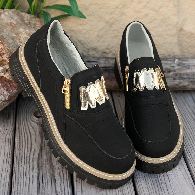 Damen Slipper Sportlich Glänzend Rutschfest
