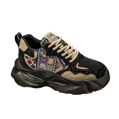 Damen Sneaker Sportlich Ethno Muster Laufschuhe