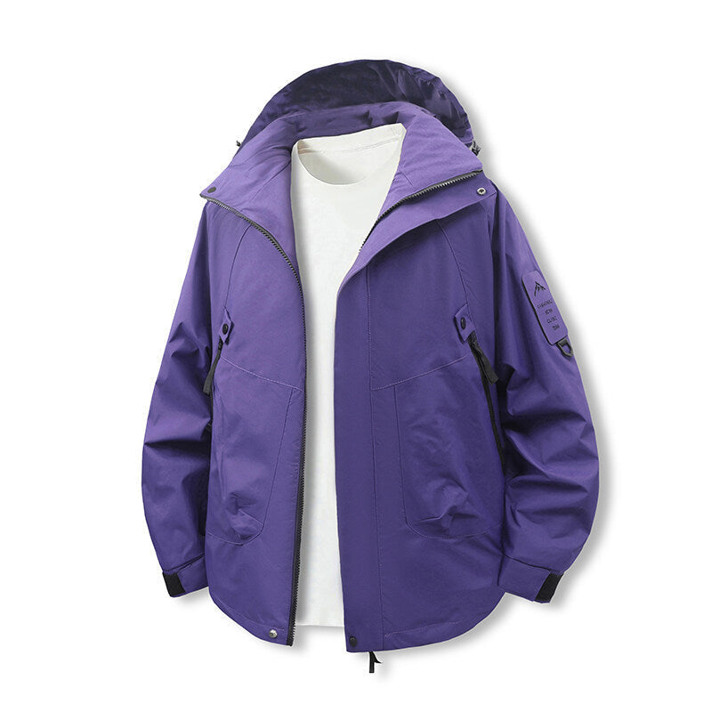 Wasserabweisende Outdoor-Jacke Herren Funktionsjacke Verstellbar