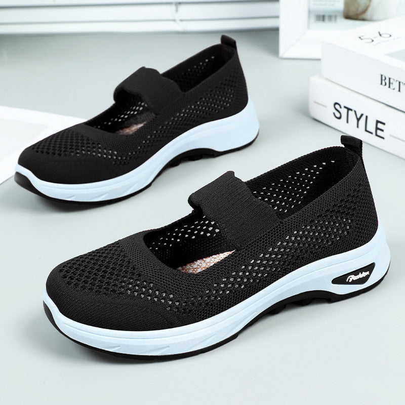 Damen Sneaker Atmungsaktiv Slip-On Elastisch Bequem