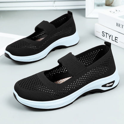 Damen Sneaker Atmungsaktiv Slip-On Elastisch Bequem