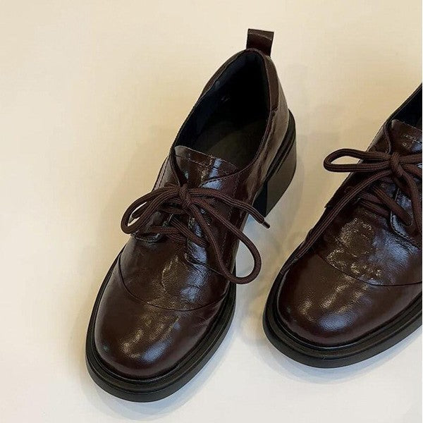 Damen Schnürschuhe Klassisch Komfort Blockabsatz Schuhe