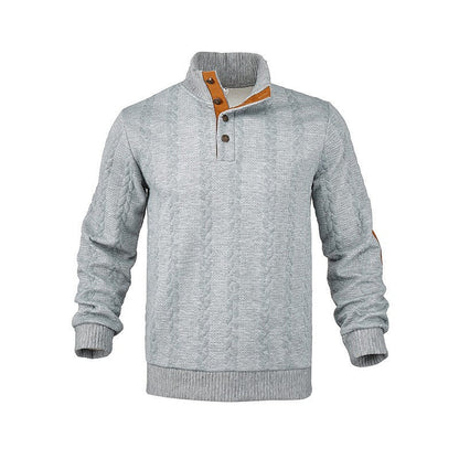 Herren Strickpullover Hochkragen Modern Zopfmuster