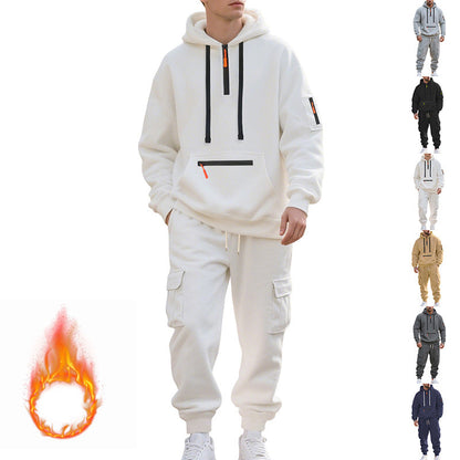 Herren Sportset mit Kapuzenpullover und Cargo-Hosen
