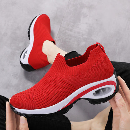Damen Sneaker Bequem Elastisch Luftpolster