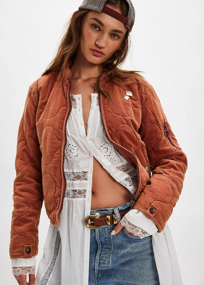 Gesteppte Damen Bomberjacke Trendy Berlin