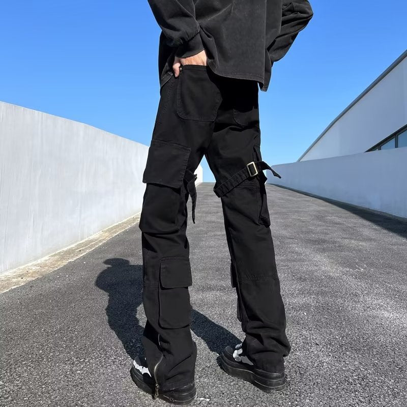 Herren Cargo-Hose Modern mit Reißverschluss-Taschen