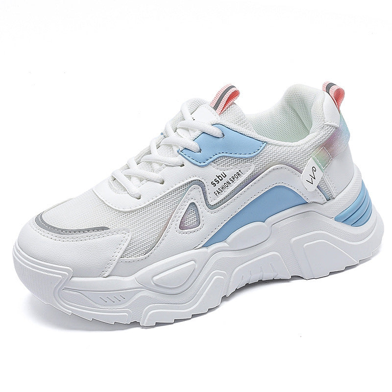 Damen Sneaker Sportlich Chunky Atmungsaktiv Stabile Sohle