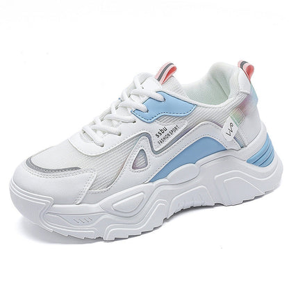 Damen Sneaker Sportlich Chunky Atmungsaktiv Stabile Sohle