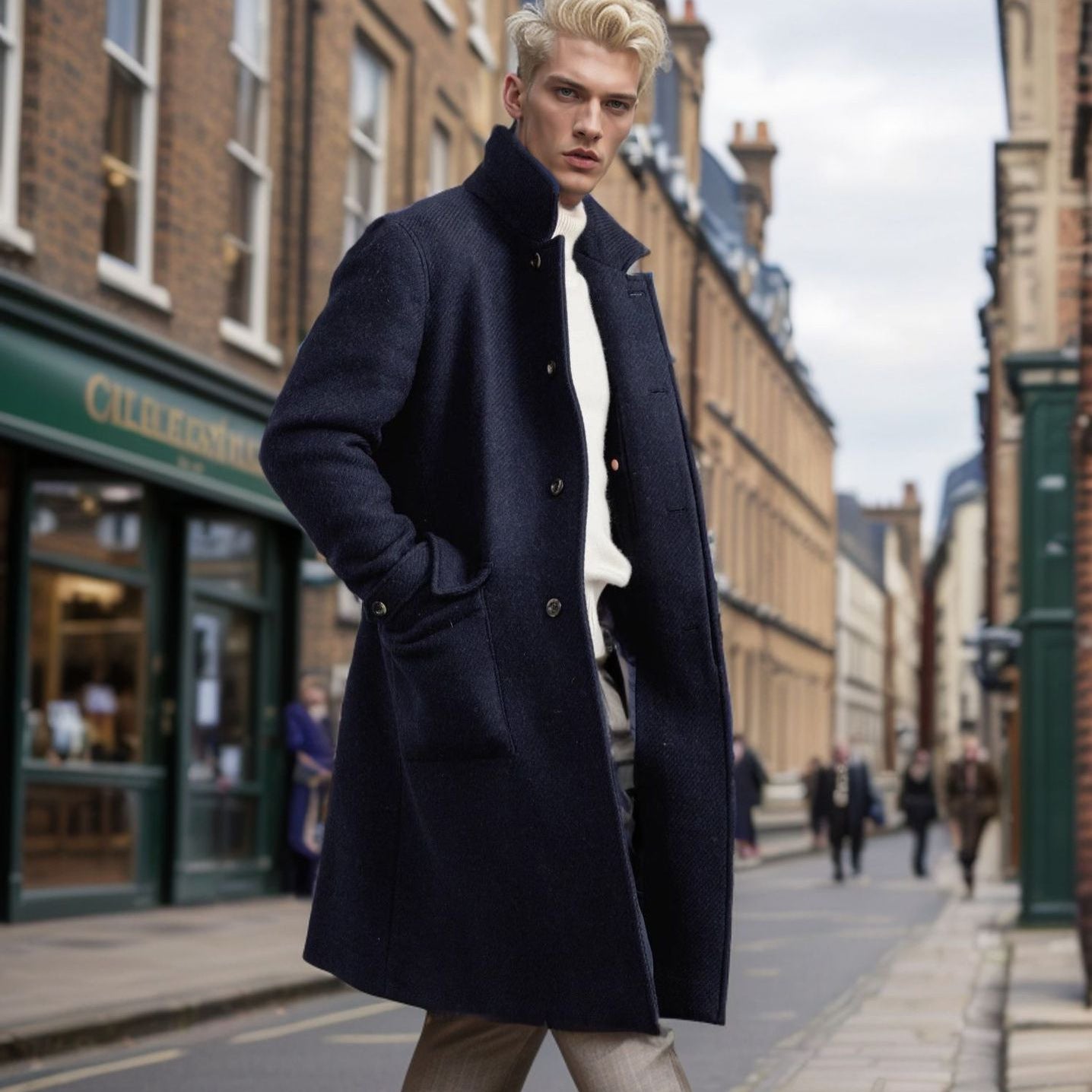 der neue Titel: Elegantner Wool Peacoat Berlin Glamour - BerlinGlamour