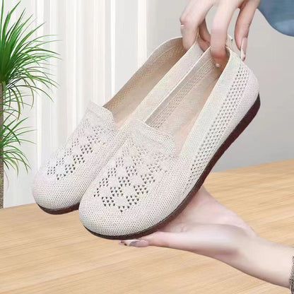 Ballerinas Damen Bequem Atmungsaktiv Slip-On Schuhe