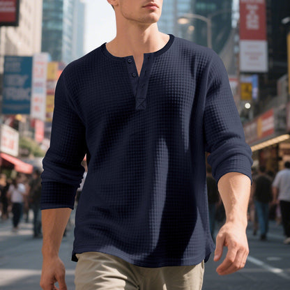Herren Langarmshirt Strukturiertes Design Modern Berlin