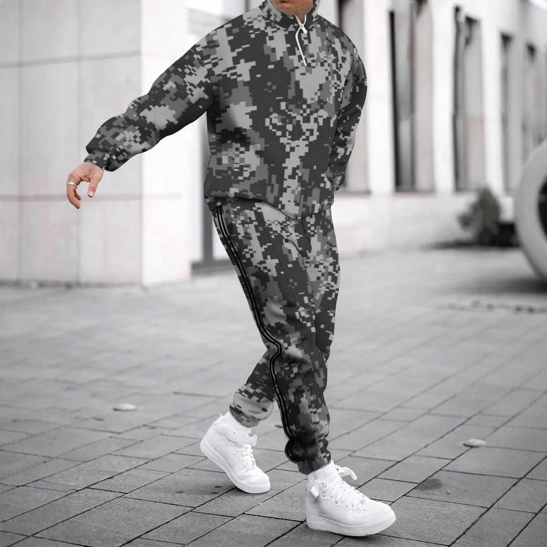 Herren Trainingsanzug Camouflage Modern Sportlich - BerlinGlamour