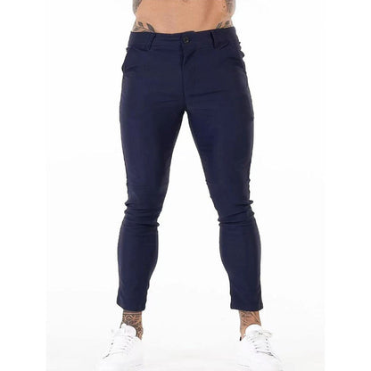 Herren Chinos Slim Fit Elastisch Mit Seitentaschen