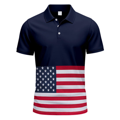 Herren Poloshirt Flaggen Motiv Berlin Style