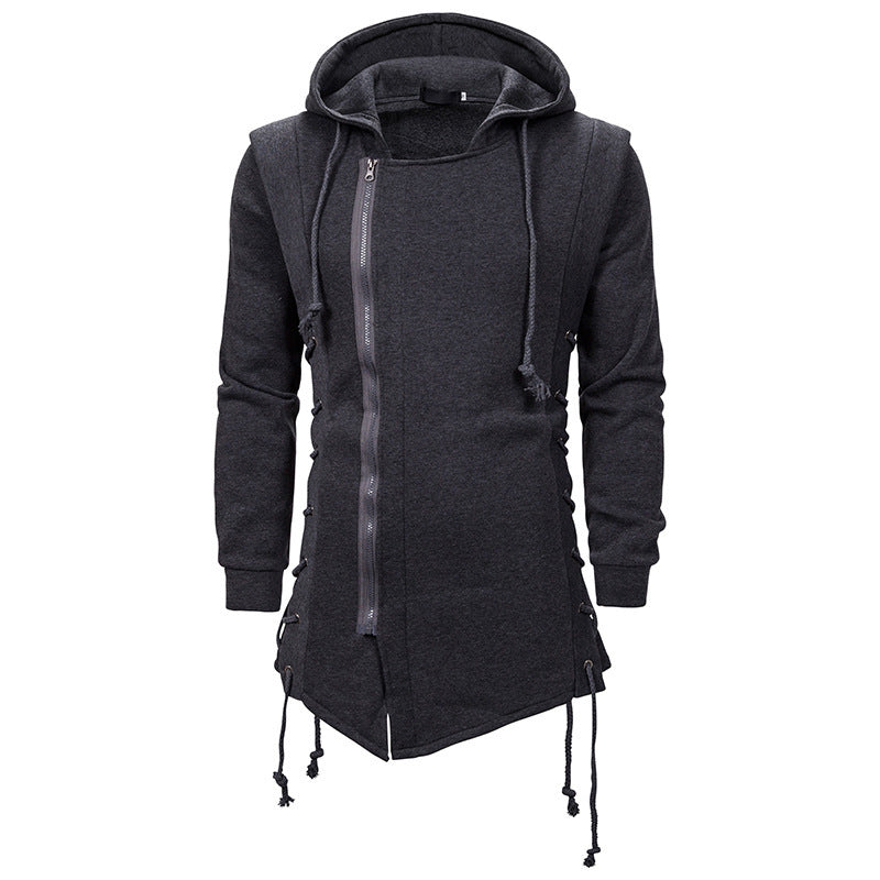 Herren Kapuzenshirt Asymmetrisch Lässig Modern