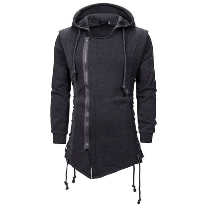 Herren Kapuzenshirt Asymmetrisch Lässig Modern